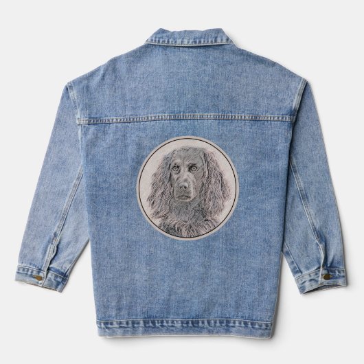 Boykin Spanischmalerei - Niedliche Original Dog Ar Jeansjacke (Rückseite)