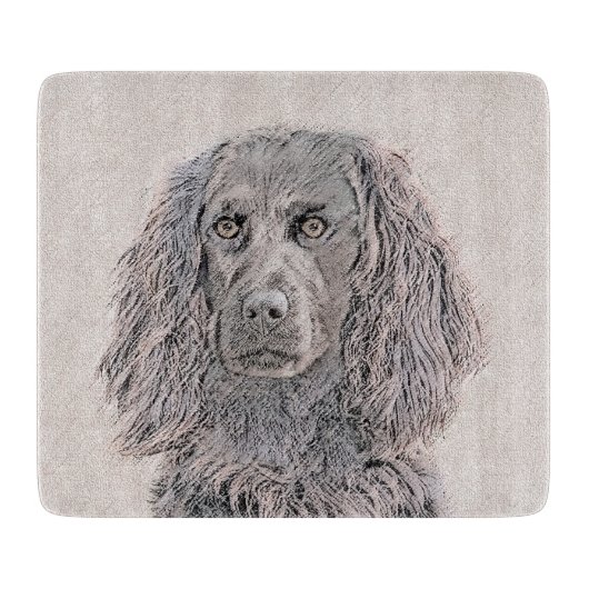 Boykin Spanischmalerei - Niedliche Original Dog Ar Schneidebrett (Vorderseite)