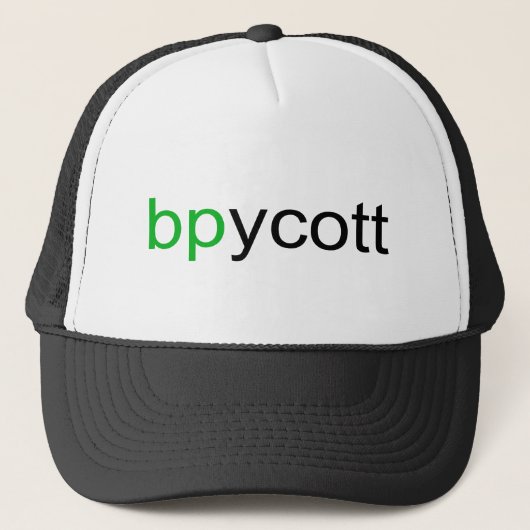 Boykott BP-Hut Truckerkappe (Vorderseite)