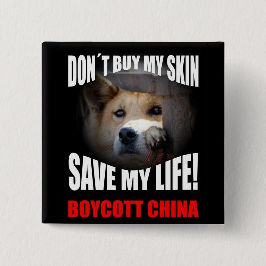 Boykott-China Button (Vorderseite)