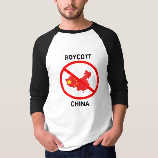 Boykott-China T-Shirt (Vorderseite)