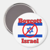 Boykott Israel Magnet (Vorderseite/Rückseite)