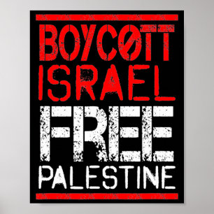 Boykott Israel Palästina Gaza Kriegsbewusstsein  Poster