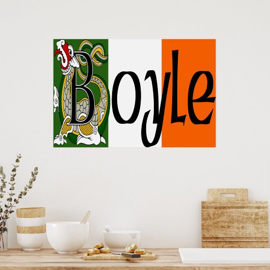 Boyle Celtic Dragon Poster Print (Küche)