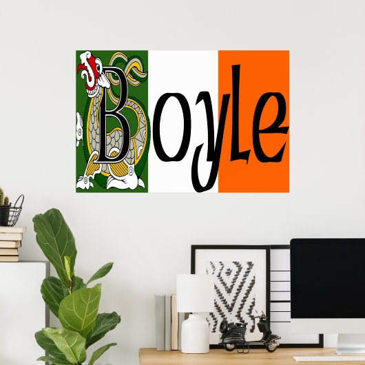 Boyle Celtic Dragon Poster Print (Heimbüro)
