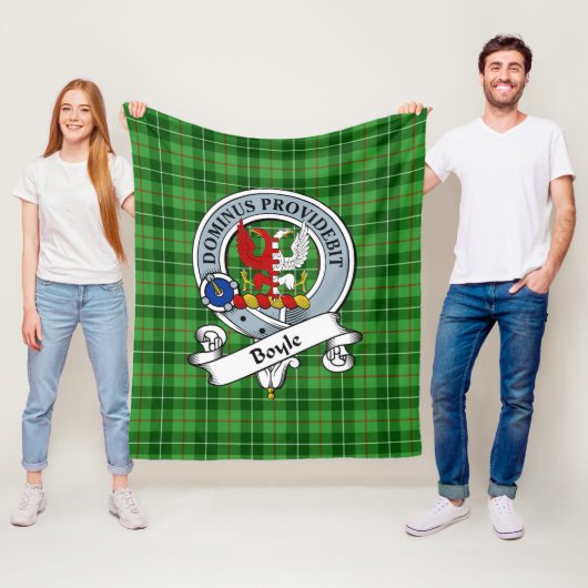Boyle Clan Abzeichen Tartan Kariert Fleecedecke (Beispiel)