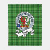 Boyle Clan Abzeichen Tartan Kariert Fleecedecke (Vorderseite)