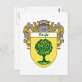 Boyle Coat of Arms (Mantled) Postkarte (Vorne/Hinten)