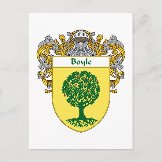 Boyle Coat of Arms (Mantled) Postkarte (Vorderseite)