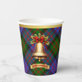 Boyle Personalisiert Tartan Christmas Pappbecher (Vorderseite)