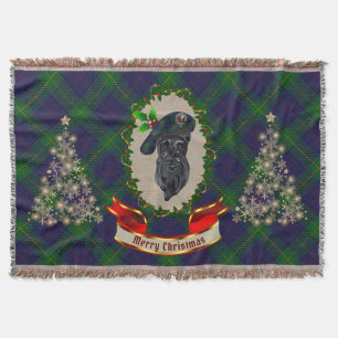 Boyle Scottie Dog Christmas Throw Blanket Decke