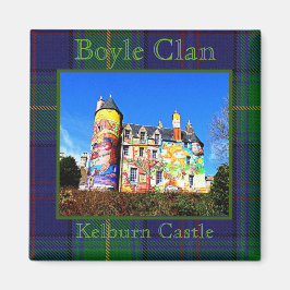 Boyle Scottish Clans Kelburn Castle Foto Tartan Magnet