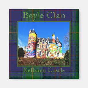 Boyle Scottish Clans Kelburn Castle Foto Tartan Magnet