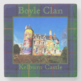 Boyle Scottish Clans Kelburn Castle Foto Tartan Steinuntersetzer
