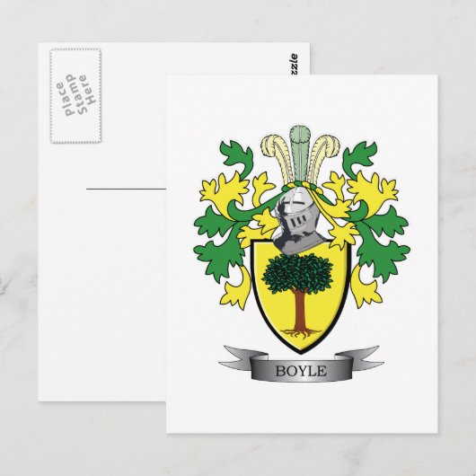 Boyle-Wappen Postkarte (Vorne/Hinten)
