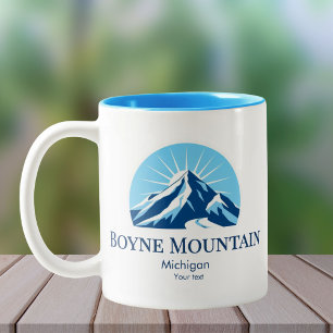 Boyne Mountain Michigan Ski-Souvenir Urlaub Zweifarbige Tasse