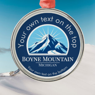 Boyne Mountain Michigan Skiurlaubsmedaille Ornament Aus Metall