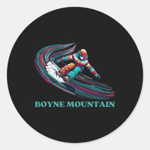 Boyne Mountain Michigan Snowboarding Runder Aufkleber