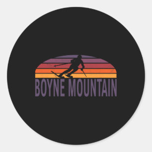 Boyne Mountain Michigan Usa Ski Resort Snowboardin Runder Aufkleber