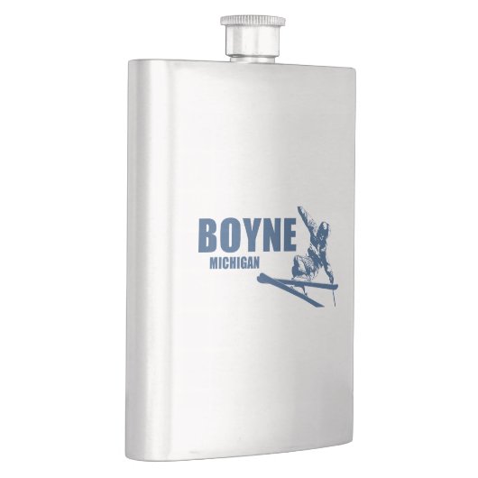 Boyne Mountain Resort Michigan Skier Flachmann (Rechts)