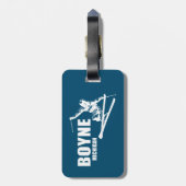 Boyne Mountain Resort Michigan Skier Gepäckanhänger (Rückseite vertikal)