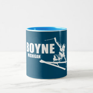 Boyne Mountain Resort Michigan Skier Zweifarbige Tasse