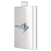 Boyne Mountain Resort Michigan Snowboarder Flachmann (Links)