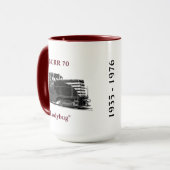 Boyne Stadt-Tasse - dunklere kastanienbraune Farbe Tasse (Vorderseite Links)