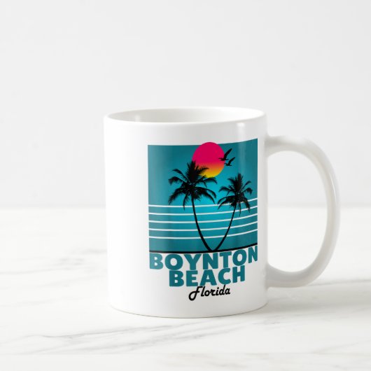 Boynton Beach Florida Fl Summer Palm Trees _1 Kaffeetasse (Rechts)