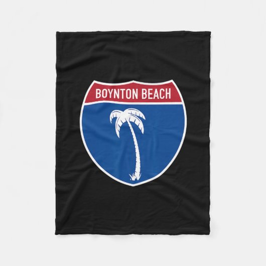 Boynton Beach Florida Interstate Highway Urlaub Fleecedecke (Vorderseite)