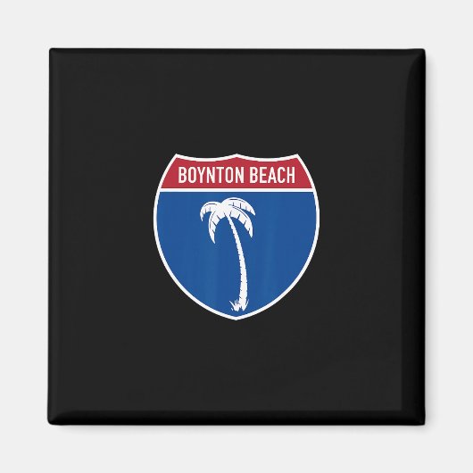 Boynton Beach Florida Interstate Highway Urlaub Magnet (Vorne)