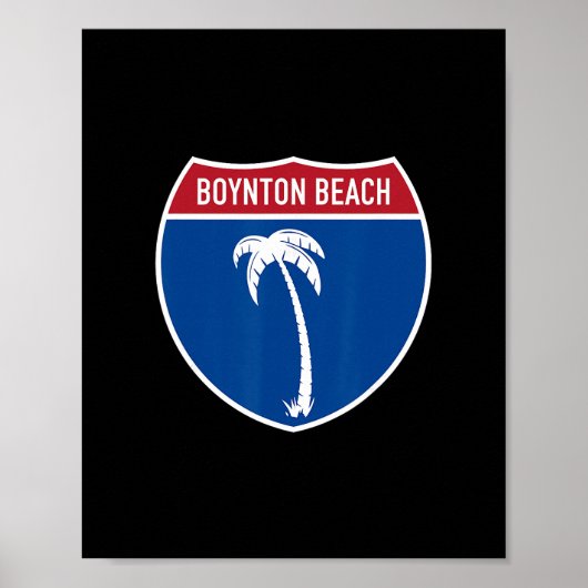 Boynton Beach Florida Interstate Highway Urlaub Poster (Vorne)