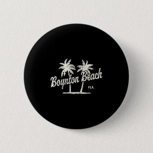 Boynton Beach Florida Vintag 70er Palm Trees Graph Button