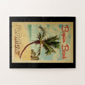 Boynton Beach Palm Tree Vintage Travel Puzzle (Horizontal)