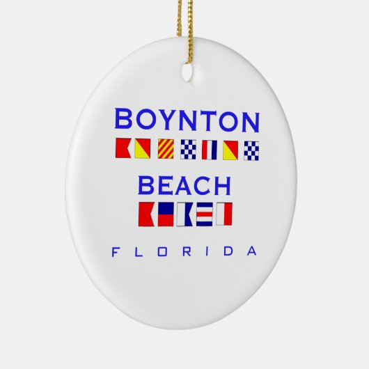 Boynton Strand, FL - Seeflaggen-Rechtschreibung Keramikornament (Rechts)