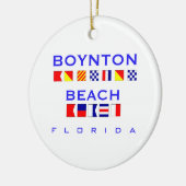 Boynton Strand, FL - Seeflaggen-Rechtschreibung Keramikornament (Links)