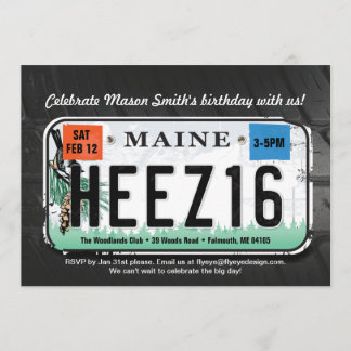 Boys 16. Geburtstag Hauptlizenz Einladung