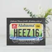 Boy's 16. Tag Alabama Lizenz Einladung (Stehend Vorderseite)