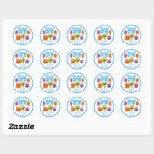Boys 1. Geburtstag Party Monster Sticker (Blatt)
