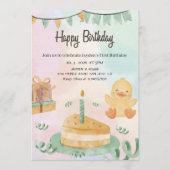 Boys 1st Birthday-Cute Modern Blue First Birthday Einladung (Vorderseite)