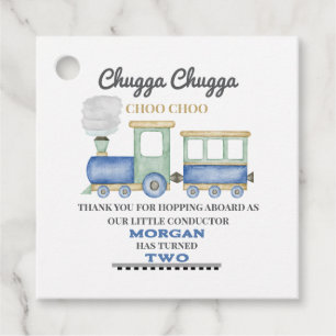 Boy's 2. Geburtstag Blue Train Chugga Choo Geschenkanhänger