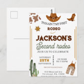 Boys Ain't My First Rodeo Cowboy 2. Geburtstag Postkarte (Vorne/Hinten)