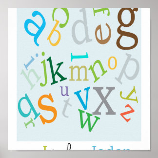 Boys Alphabet Poster