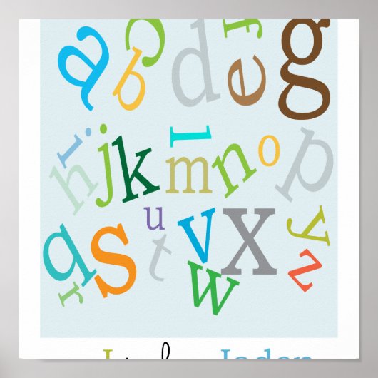 Boys Alphabet Poster (Vorne)