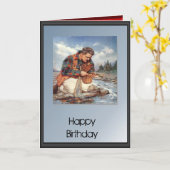 Boys and blokes - Fishing on the river Karte (Gelbe Blume)