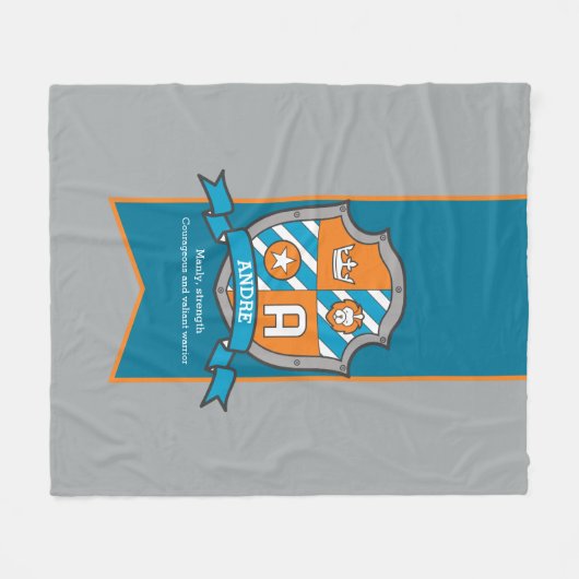 Boys Andre oder Buchstabe Ein Name bedeutet Kinder Fleecedecke (Vorderseite (Horizontal))