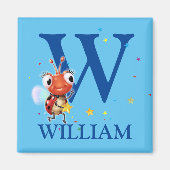 Boys anfänglicher Ladybug-Kühlschrankmagnet Magnet (Vorne)