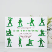 Boys Army Thema Geburtstag Einladung (Stehend Vorderseite)