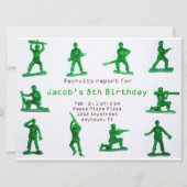 Boys Army Thema Geburtstag Einladung (Vorderseite)