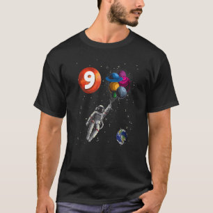 Boys Astronaut 9 Geburtstag 9 Jahre Weltraum T-Shirt